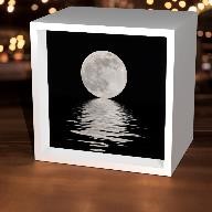 Black & White Moon Light Box,LBX-W-23972